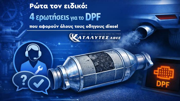 Πρόβλημα στο DPF; 4 ερωτήσεις στον κ. Φώτη Κουζιώρτη της ΚΑΤΑΛΥΤΕΣ ΑΒΕΕ